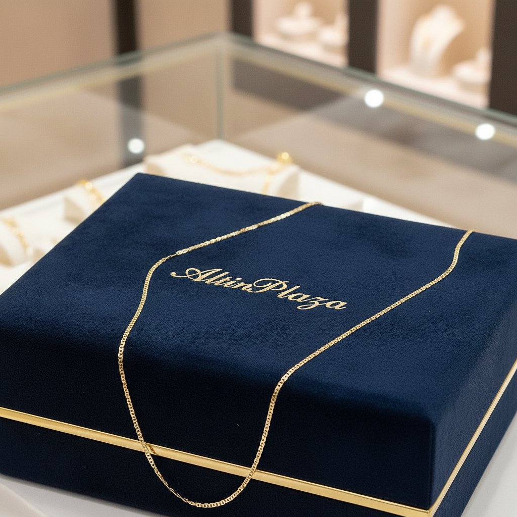 14 Ayar Altın İnce Barlı Zincir Kolye 50cm 840107