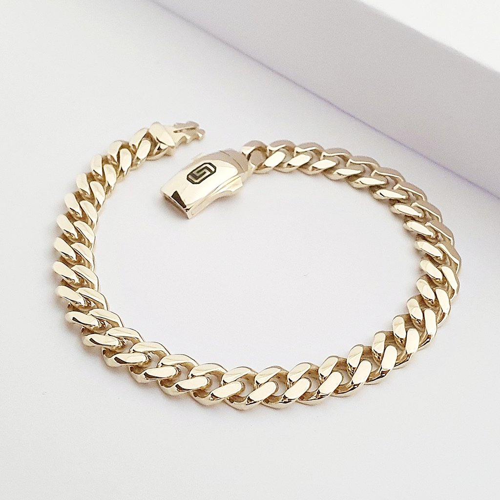 14 Ayar Altın Klasik Gurmet Zincir Bileklik 863988