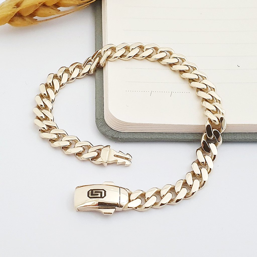 14 Ayar Altın Klasik Gurmet Zincir Bileklik 863988